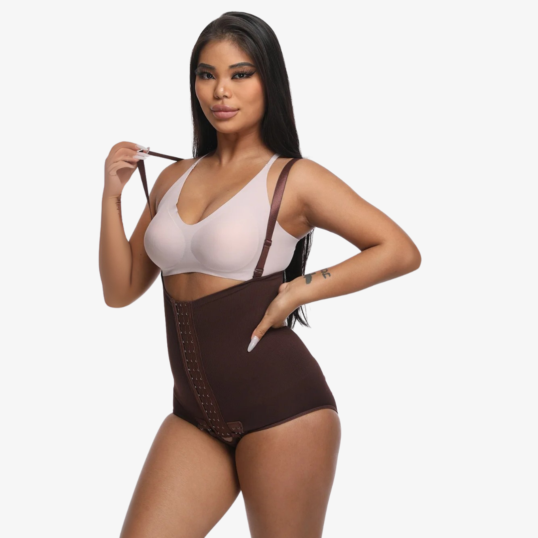 Short Gainant à Bretelles – Taille Haute & Maintien Confortable | Curvia