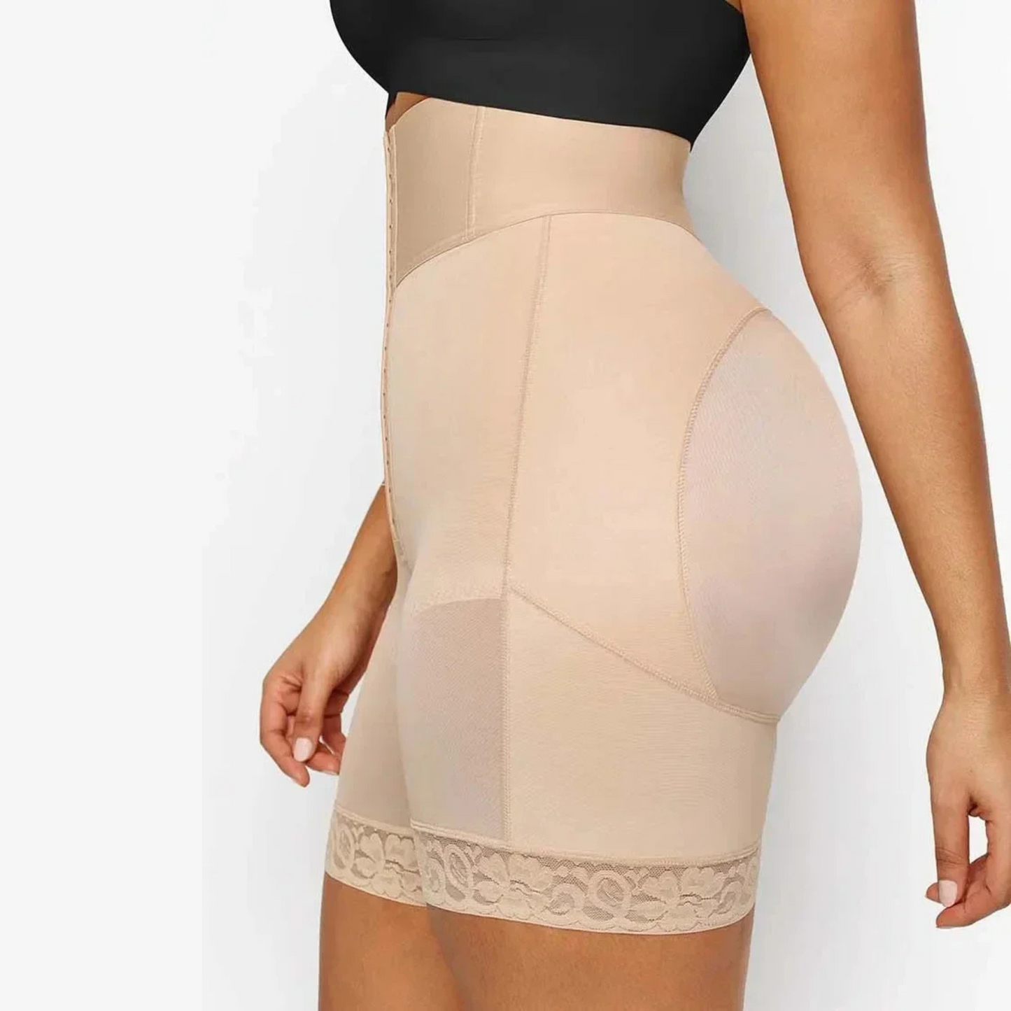 Short Gainant à Crochets – Taille Haute & Maintien Confortable | Curvia
